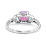 Art Deco Vintage Style Round Simulated Cubic Zirconia Wedding Engagement Ring 925 Sterling Silver