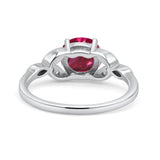 Art Deco Vintage Style Round Simulated Cubic Zirconia Wedding Engagement Ring 925 Sterling Silver