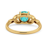 Art Deco Vintage Style Round Simulated Cubic Zirconia Wedding Engagement Ring 925 Sterling Silver