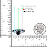 Three Stone Teardrop Pear Art Deco Wedding Engagement Ring 925 Sterling Silver