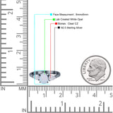 Three Stone Teardrop Pear Art Deco Wedding Engagement Ring 925 Sterling Silver