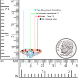 Three Stone Teardrop Pear Art Deco Wedding Engagement Ring 925 Sterling Silver