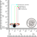 Three Stone Teardrop Pear Art Deco Wedding Engagement Ring 925 Sterling Silver