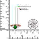 Three Stone Teardrop Pear Art Deco Wedding Engagement Ring 925 Sterling Silver