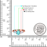 Three Stone Teardrop Pear Art Deco Wedding Engagement Ring 925 Sterling Silver