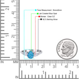 Three Stone Teardrop Pear Art Deco Wedding Engagement Ring 925 Sterling Silver