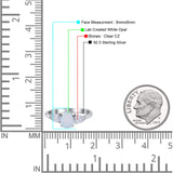 Three Stone Teardrop Pear Art Deco Wedding Engagement Ring 925 Sterling Silver