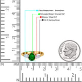 Three Stone Teardrop Pear Art Deco Wedding Engagement Ring 925 Sterling Silver