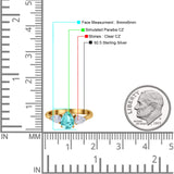 Three Stone Teardrop Pear Art Deco Wedding Engagement Ring 925 Sterling Silver