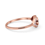 Halo Eye Evil Ring Round Simulated Pave Blue Sapphire Cubic Zirconia 925 Sterling Silver