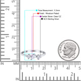 Stacking Three Stone Pear Fashionable Engagement Wedding Ring Band Round Cubic Zirconia 925 Sterling Silver