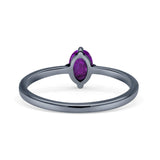 Art Deco Oval Simulated Cubic Zirconia Wedding Engagement Ring Solid 925 Sterling Silver