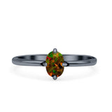 Art Deco Oval Simulated Cubic Zirconia Wedding Engagement Ring Solid 925 Sterling Silver