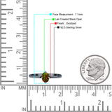 Art Deco Oval Simulated Cubic Zirconia Wedding Engagement Ring Solid 925 Sterling Silver