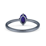 Art Deco Oval Simulated Cubic Zirconia Wedding Engagement Ring Solid 925 Sterling Silver