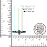 Art Deco Oval Simulated Cubic Zirconia Wedding Engagement Ring Solid 925 Sterling Silver