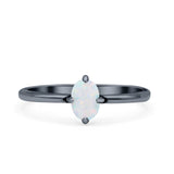 Art Deco Oval Simulated Cubic Zirconia Wedding Engagement Ring Solid 925 Sterling Silver