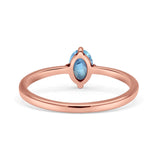 Art Deco Oval Simulated Cubic Zirconia Wedding Engagement Ring Solid 925 Sterling Silver