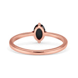 Art Deco Oval Simulated Cubic Zirconia Wedding Engagement Ring Solid 925 Sterling Silver