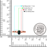 Art Deco Oval Simulated Cubic Zirconia Wedding Engagement Ring Solid 925 Sterling Silver