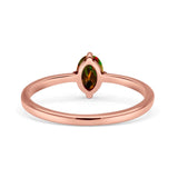 Art Deco Oval Simulated Cubic Zirconia Wedding Engagement Ring Solid 925 Sterling Silver