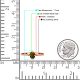 Art Deco Oval Simulated Cubic Zirconia Wedding Engagement Ring Solid 925 Sterling Silver