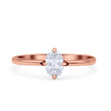 Art Deco Oval Simulated Cubic Zirconia Wedding Engagement Ring Solid 925 Sterling Silver