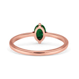 Art Deco Oval Simulated Cubic Zirconia Wedding Engagement Ring Solid 925 Sterling Silver