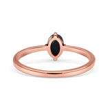 Art Deco Oval Simulated Cubic Zirconia Wedding Engagement Ring Solid 925 Sterling Silver