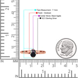 Art Deco Oval Simulated Cubic Zirconia Wedding Engagement Ring Solid 925 Sterling Silver