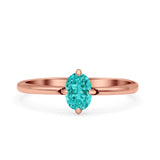 Art Deco Oval Simulated Cubic Zirconia Wedding Engagement Ring Solid 925 Sterling Silver