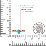 Art Deco Oval Simulated Cubic Zirconia Wedding Engagement Ring Solid 925 Sterling Silver