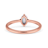 Art Deco Oval Simulated Cubic Zirconia Wedding Engagement Ring Solid 925 Sterling Silver