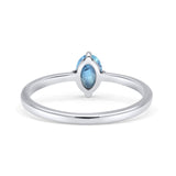 Art Deco Oval Simulated Cubic Zirconia Wedding Engagement Ring Solid 925 Sterling Silver