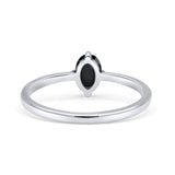 Art Deco Oval Simulated Cubic Zirconia Wedding Engagement Ring Solid 925 Sterling Silver