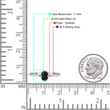 Art Deco Oval Simulated Cubic Zirconia Wedding Engagement Ring Solid 925 Sterling Silver