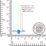 Art Deco Oval Simulated Cubic Zirconia Wedding Engagement Ring Solid 925 Sterling Silver