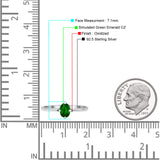 Art Deco Oval Simulated Cubic Zirconia Wedding Engagement Ring Solid 925 Sterling Silver