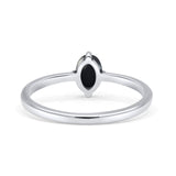 Art Deco Oval Simulated Cubic Zirconia Wedding Engagement Ring Solid 925 Sterling Silver