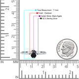 Art Deco Oval Simulated Cubic Zirconia Wedding Engagement Ring Solid 925 Sterling Silver