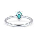 Art Deco Oval Simulated Cubic Zirconia Wedding Engagement Ring Solid 925 Sterling Silver