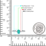 Art Deco Oval Simulated Cubic Zirconia Wedding Engagement Ring Solid 925 Sterling Silver