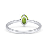 Art Deco Oval Simulated Cubic Zirconia Wedding Engagement Ring Solid 925 Sterling Silver