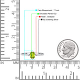 Art Deco Oval Simulated Cubic Zirconia Wedding Engagement Ring Solid 925 Sterling Silver