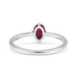 Art Deco Oval Simulated Cubic Zirconia Wedding Engagement Ring Solid 925 Sterling Silver