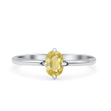 Art Deco Oval Simulated Cubic Zirconia Wedding Engagement Ring Solid 925 Sterling Silver