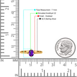 Art Deco Oval Simulated Cubic Zirconia Wedding Engagement Ring Solid 925 Sterling Silver