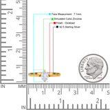 Art Deco Oval Simulated Cubic Zirconia Wedding Engagement Ring Solid 925 Sterling Silver