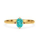 Art Deco Oval Simulated Cubic Zirconia Wedding Engagement Ring Solid 925 Sterling Silver