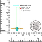 Art Deco Oval Simulated Cubic Zirconia Wedding Engagement Ring Solid 925 Sterling Silver